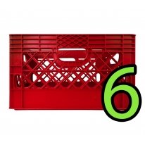 Rectangle Milk Crate - Set of 6