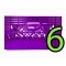 Set of 6 Violet Rectangular Milk Crates