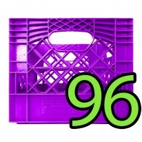 Pallet of 96 Violet Square Milk Crates