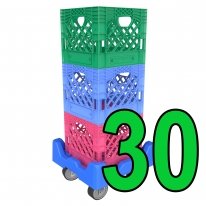 Square Milk Crate Dolly - FULL PALLET of 30