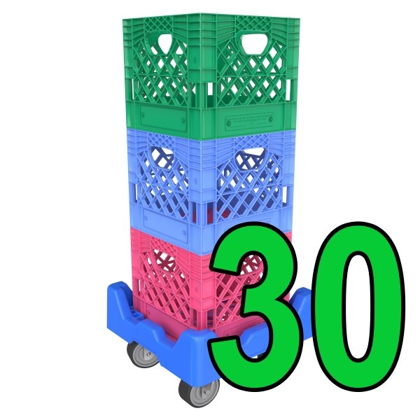 Square Milk Crate Dolly - FULL PALLET of 30