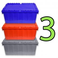 Attached Lid Tote ATL21159 - SET OF 3