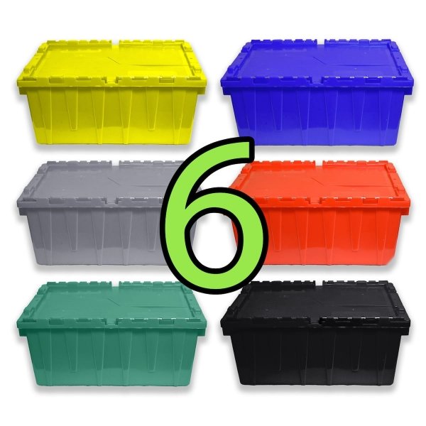 Wholesale plastic storage totes with lids,attached lid totes