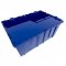 Set of 3 Heavy-Duty Plastic Totes w. Attached Lid 