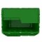 Set of 3 green Heavy-Duty Plastic Totes w. Attached Lid 