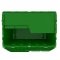 Pallet of 120 Green Heavy-Duty Plastic Totes w. Attached Lid 