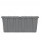 Set of 3 Gray Heavy-Duty Plastic Totes w. Attached Lid 