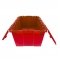 Set of 3 Red Heavy-Duty Plastic Totes w. Attached Lid 