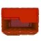 Set of 3 Red Heavy-Duty Plastic Totes w. Attached Lid 