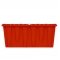 Set of 3 Red Heavy-Duty Plastic Totes w. Attached Lid 