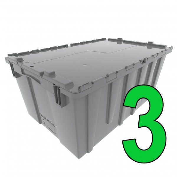 Attached Lid Containers  Heavy-Duty Plastic Totes