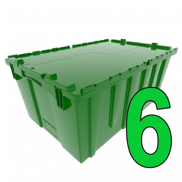 5 Gallon Stackable Plastic Box Storage Containers Heavy Duty Set