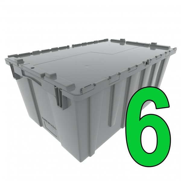 Attached Lid Containers  Heavy-Duty Plastic Totes