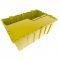 Pallet of 60 Yellow Heavy-Duty Plastic Totes w. Attached Lid 