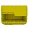 Set of 3 Yellow Heavy-Duty Plastic Totes w. Attached Lid 