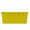 Set of 6 Yellow Heavy-Duty Plastic Totes w. Attached Lid 