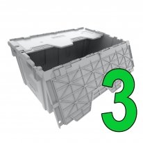 Heavy-Duty Attached Lid Tote (XL) – SET OF 3