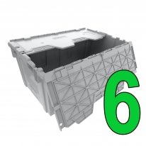 Heavy-Duty Attached Lid Tote (XL) – SET OF 6