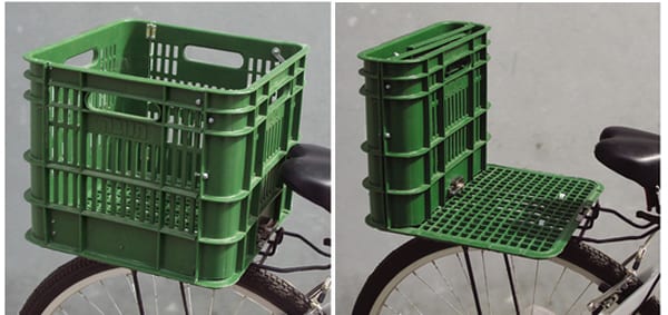 Milk crate bike basket & seat