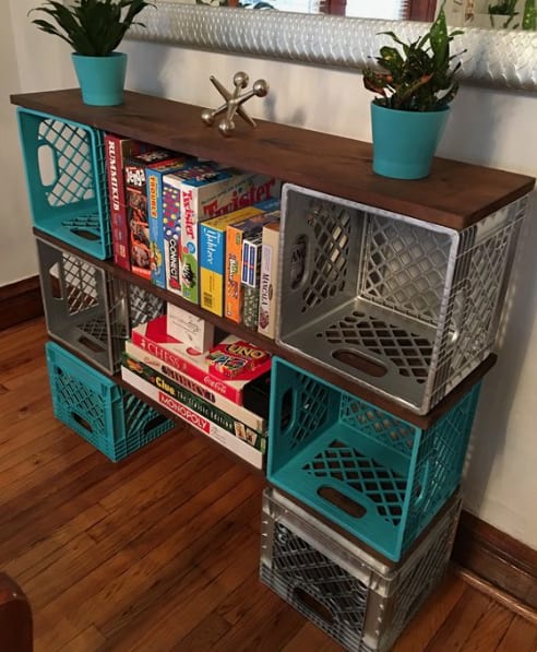 Milk crate storage