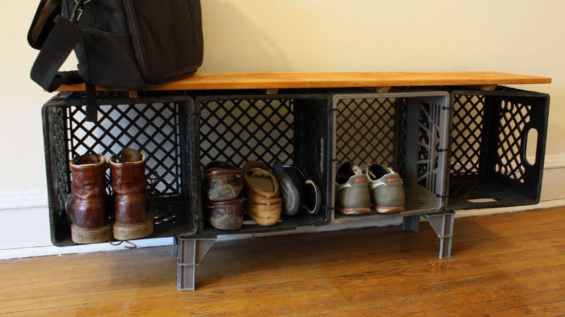 Milk Crates Shoe Rack